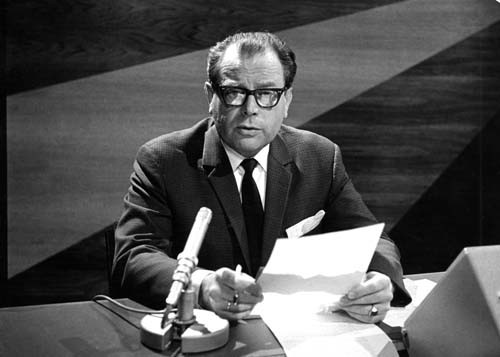 Philip Bloemendal in Monitor (NTS 1966. Bron: fotoarchief Nederlands Instituut voor Beeld en Geluid)